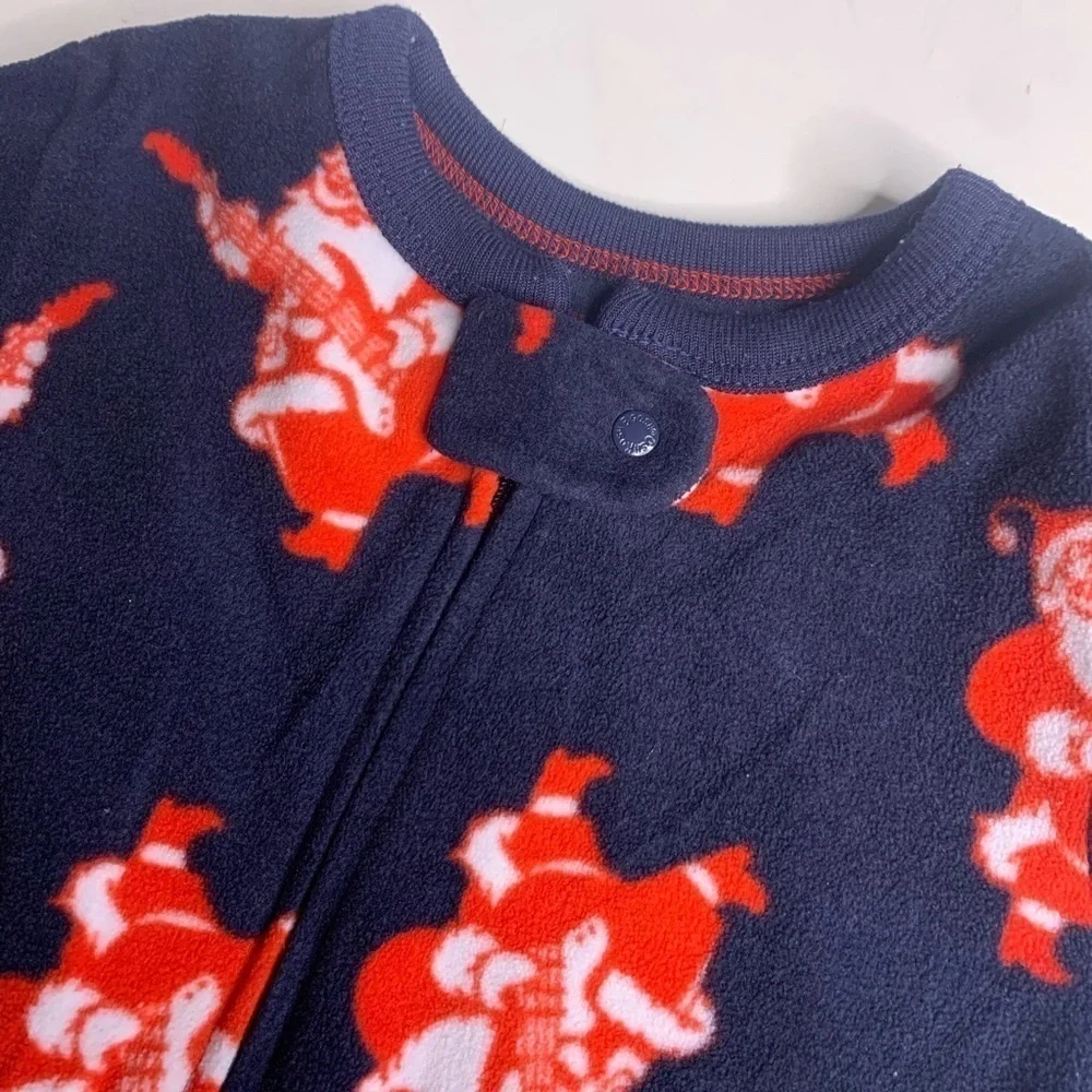 Osh’Gosh Rock and Roll Santa Footed Pajama Onesie